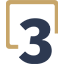 An icon showing the number 3