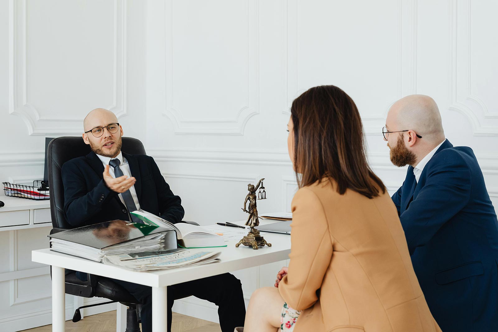 parents talking to an attorney